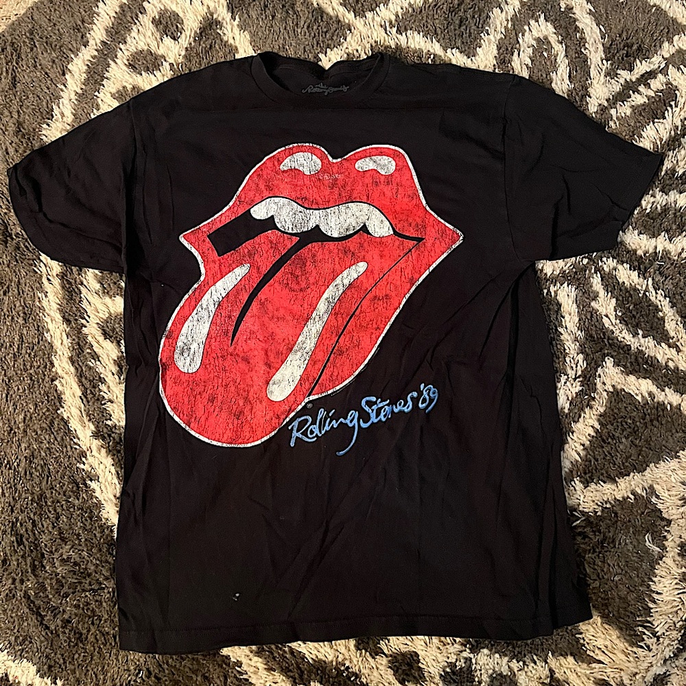 black rolling stones t-shirt, men’s, size: large